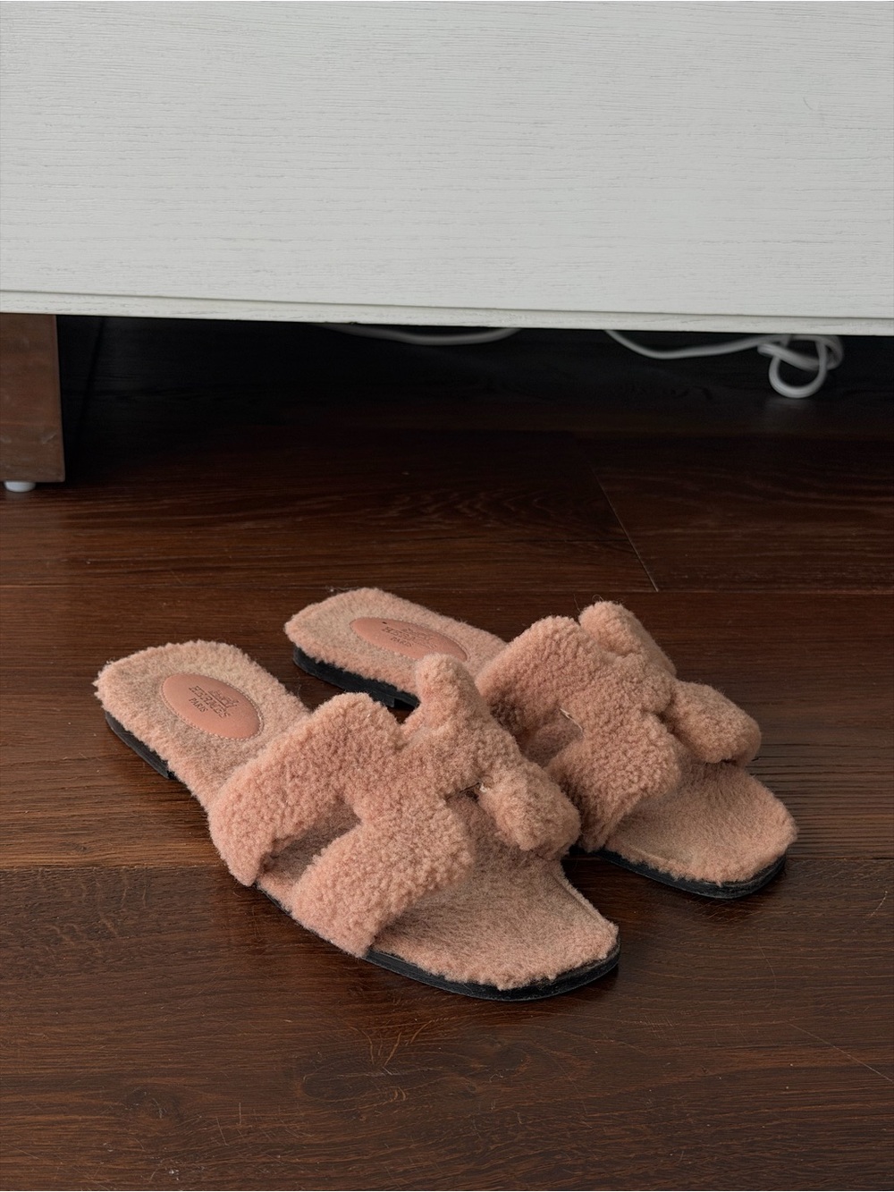 Hermes fur Oran sandals - 39EU